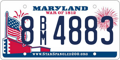 MD license plate 8BM4883