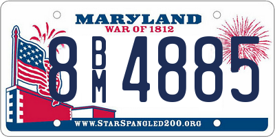 MD license plate 8BM4885