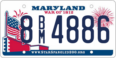 MD license plate 8BM4886