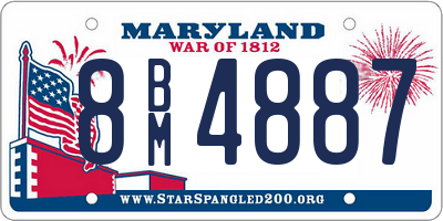 MD license plate 8BM4887