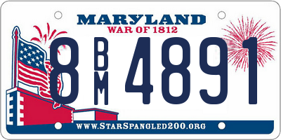 MD license plate 8BM4891