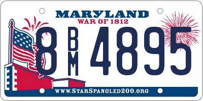 MD license plate 8BM4895