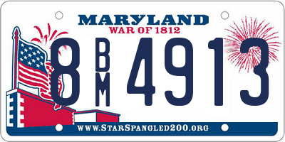 MD license plate 8BM4913