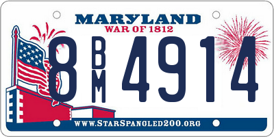 MD license plate 8BM4914