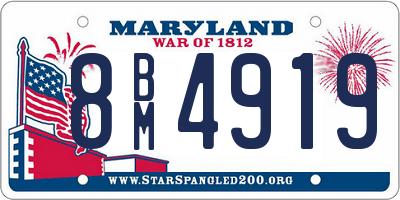 MD license plate 8BM4919