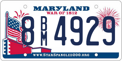 MD license plate 8BM4929