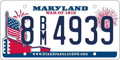 MD license plate 8BM4939