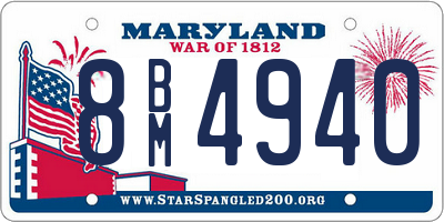 MD license plate 8BM4940