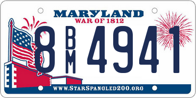 MD license plate 8BM4941