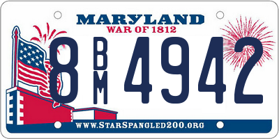 MD license plate 8BM4942