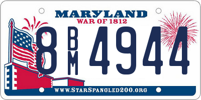 MD license plate 8BM4944