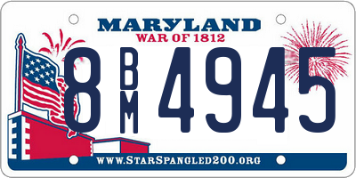 MD license plate 8BM4945