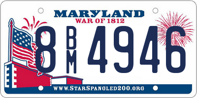 MD license plate 8BM4946