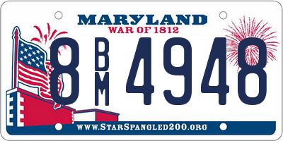 MD license plate 8BM4948