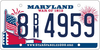 MD license plate 8BM4959