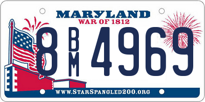 MD license plate 8BM4969