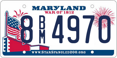 MD license plate 8BM4970