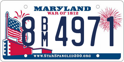 MD license plate 8BM4971