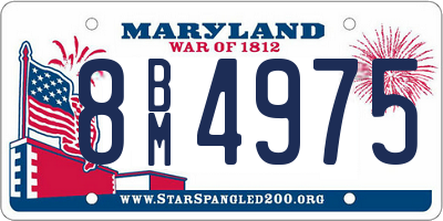 MD license plate 8BM4975