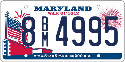 MD license plate 8BM4995