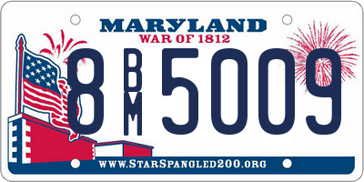 MD license plate 8BM5009