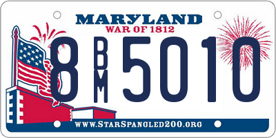 MD license plate 8BM5010