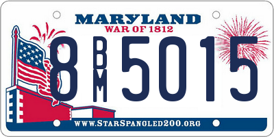 MD license plate 8BM5015