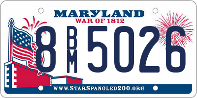 MD license plate 8BM5026