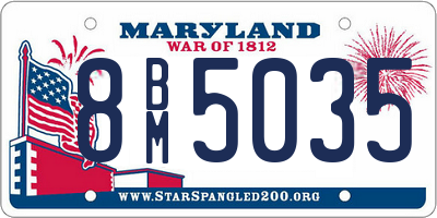 MD license plate 8BM5035