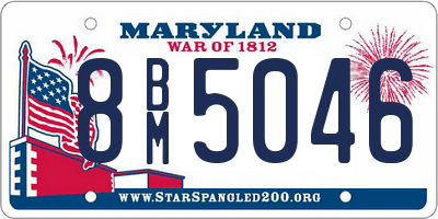 MD license plate 8BM5046