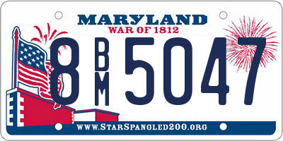 MD license plate 8BM5047