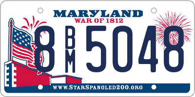 MD license plate 8BM5048