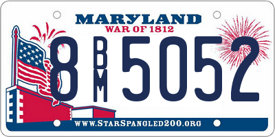 MD license plate 8BM5052