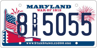 MD license plate 8BM5055