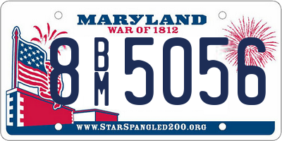 MD license plate 8BM5056