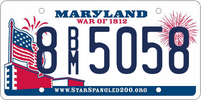 MD license plate 8BM5058