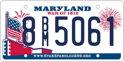 MD license plate 8BM5061