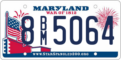 MD license plate 8BM5064