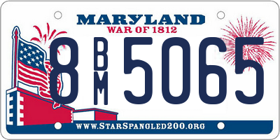 MD license plate 8BM5065