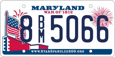 MD license plate 8BM5066