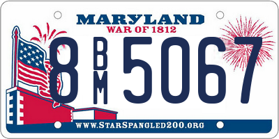 MD license plate 8BM5067