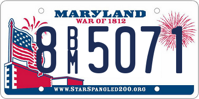 MD license plate 8BM5071