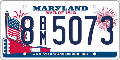 MD license plate 8BM5073