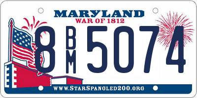 MD license plate 8BM5074