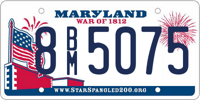 MD license plate 8BM5075