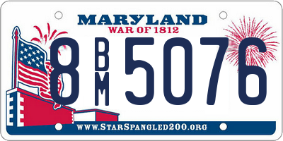 MD license plate 8BM5076