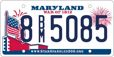 MD license plate 8BM5085