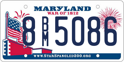 MD license plate 8BM5086