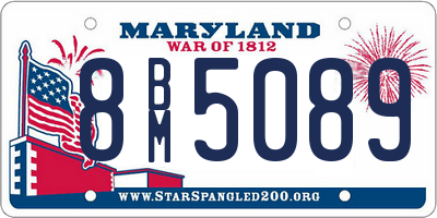 MD license plate 8BM5089