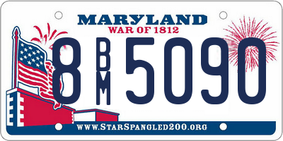 MD license plate 8BM5090